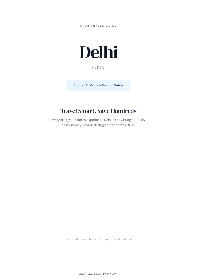 Delhi Complete Travel Bundle: Budget guide · Cover