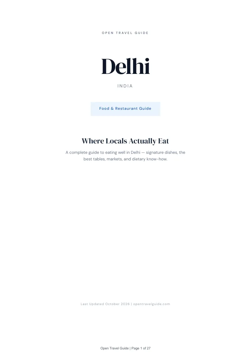 Delhi Food & Restaurant Guide: Cover