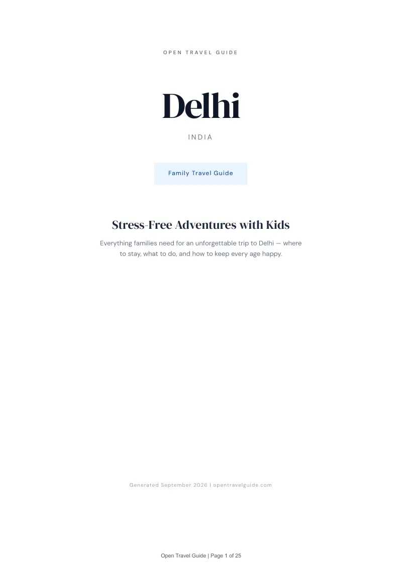 Delhi Complete Travel Bundle: Family guide · Cover