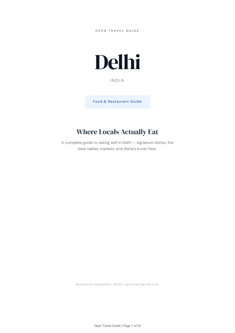 Delhi Complete Travel Bundle: Food guide · Cover