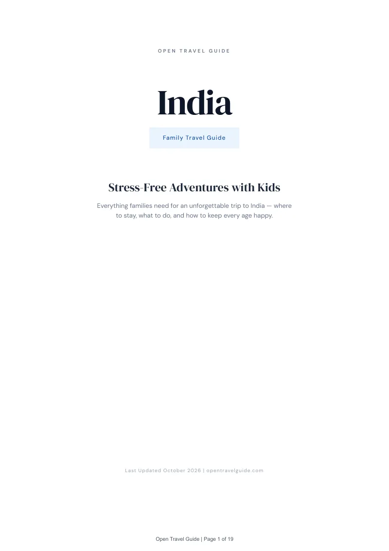 India Family Travel Guide: Cover