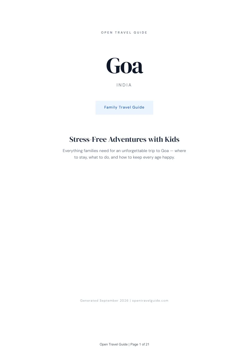 Goa Complete Travel Bundle: Family guide · Cover