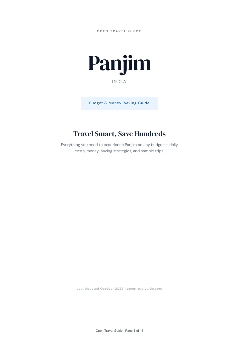 Panjim Budget & Money-Saving Guide: Cover