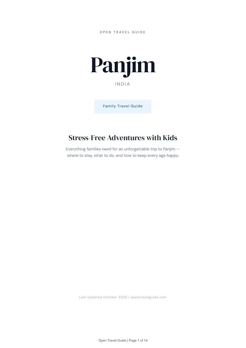 Panjim Family Travel Guide: Cover