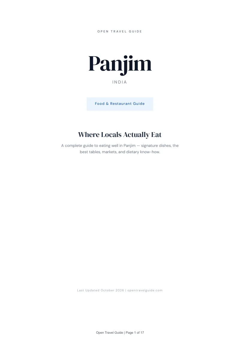 Panjim Food & Restaurant Guide: Cover
