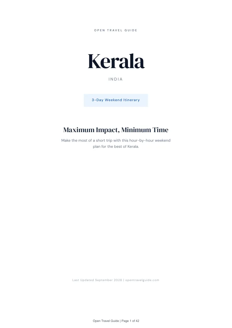 Kerala Complete Travel Bundle: 3-day itinerary · Cover