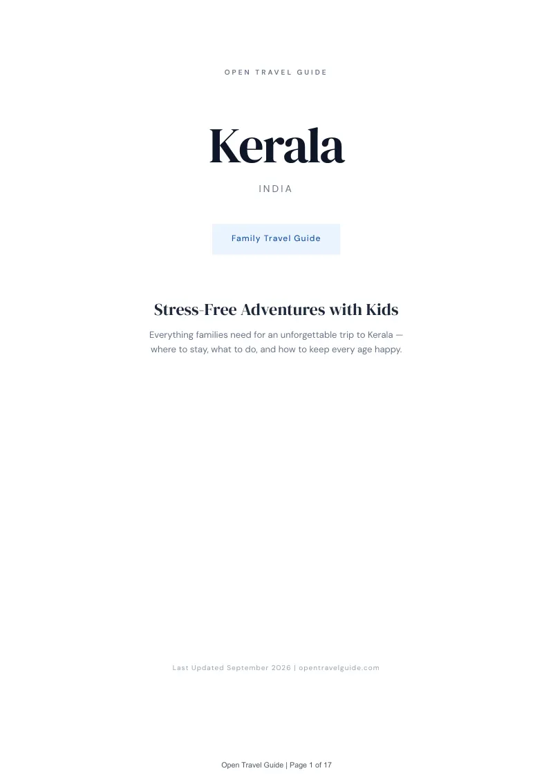 Kerala Complete Travel Bundle: Family guide · Cover