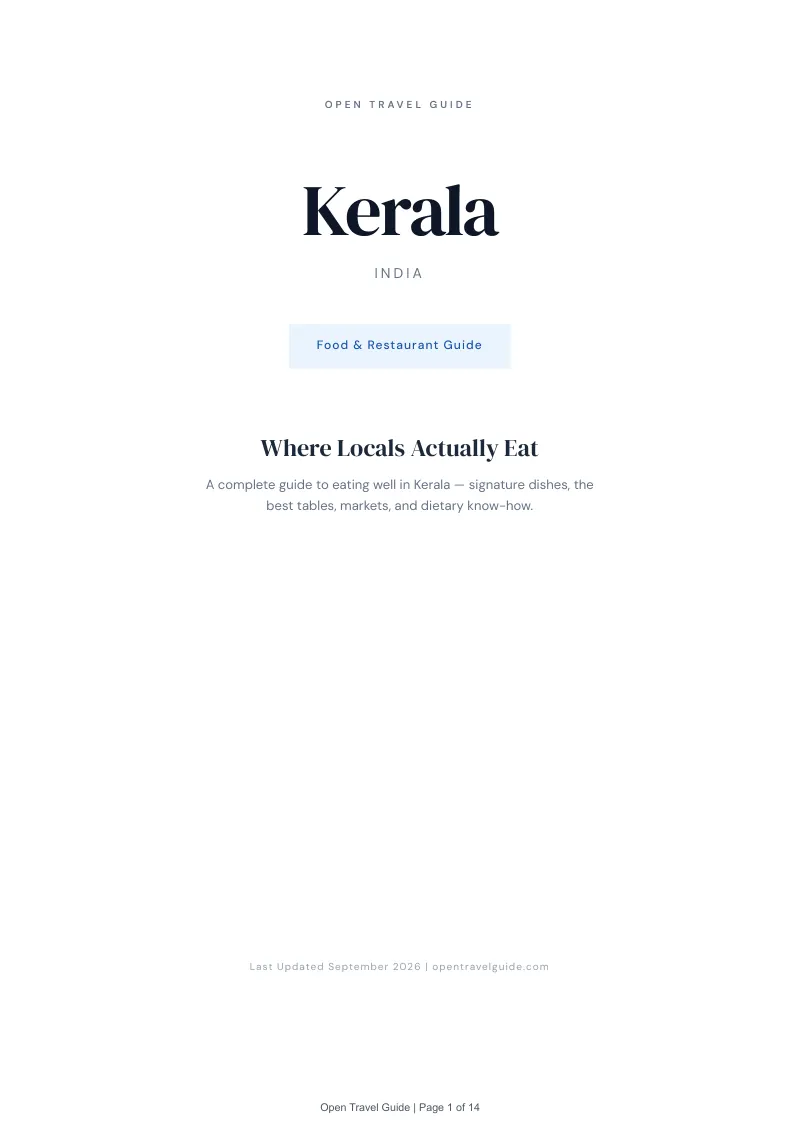Kerala Complete Travel Bundle: Food guide · Cover