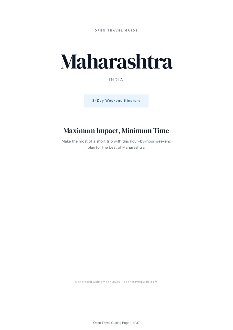 Maharashtra Complete Travel Bundle: 3-day itinerary · Cover