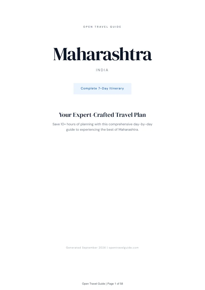 Maharashtra Complete Travel Bundle: 7-day itinerary · Cover