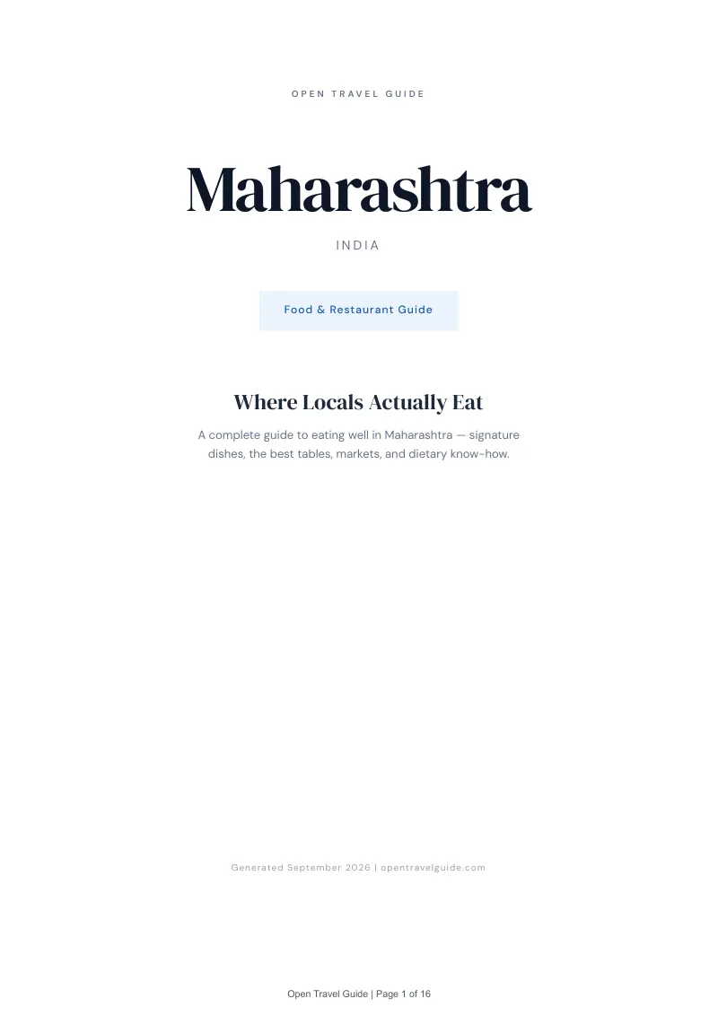Maharashtra Complete Travel Bundle: Food guide · Cover