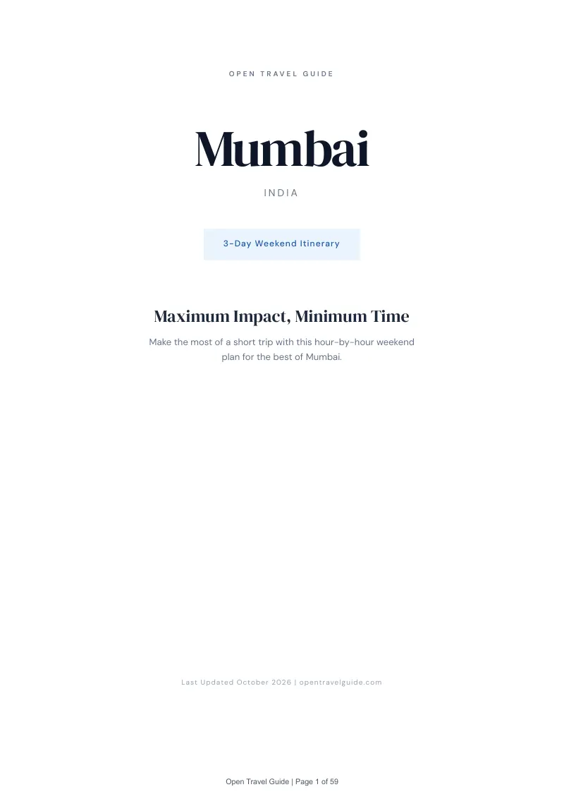 Mumbai 3-Day Weekend Itinerary: Cover