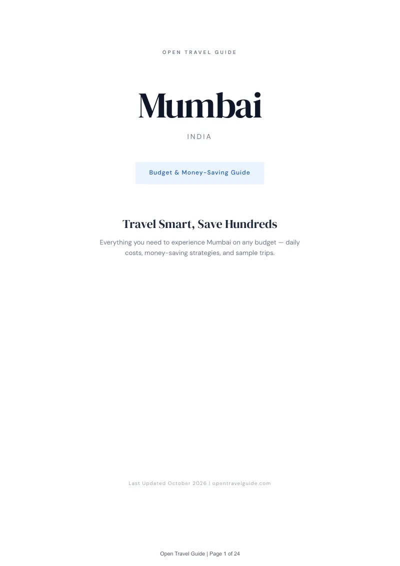 Mumbai Budget & Money-Saving Guide: Cover