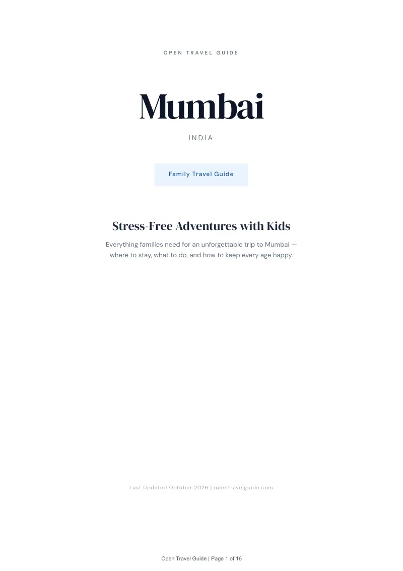 Mumbai Family Travel Guide: Cover