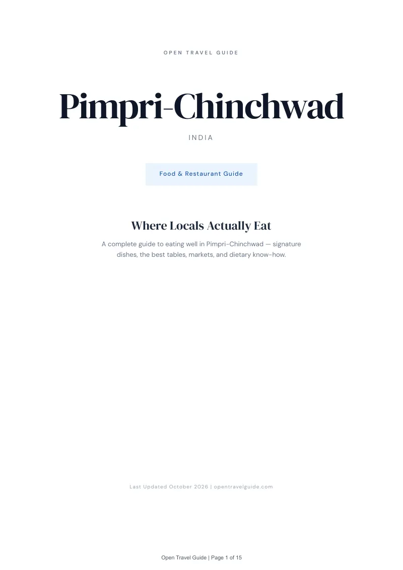 Pimpri Chinchwad Food & Restaurant Guide: Cover
