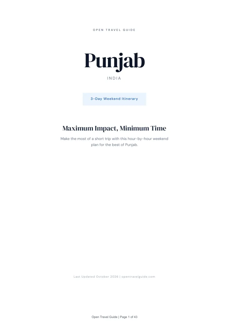 Punjab 3-Day Weekend Itinerary: Cover