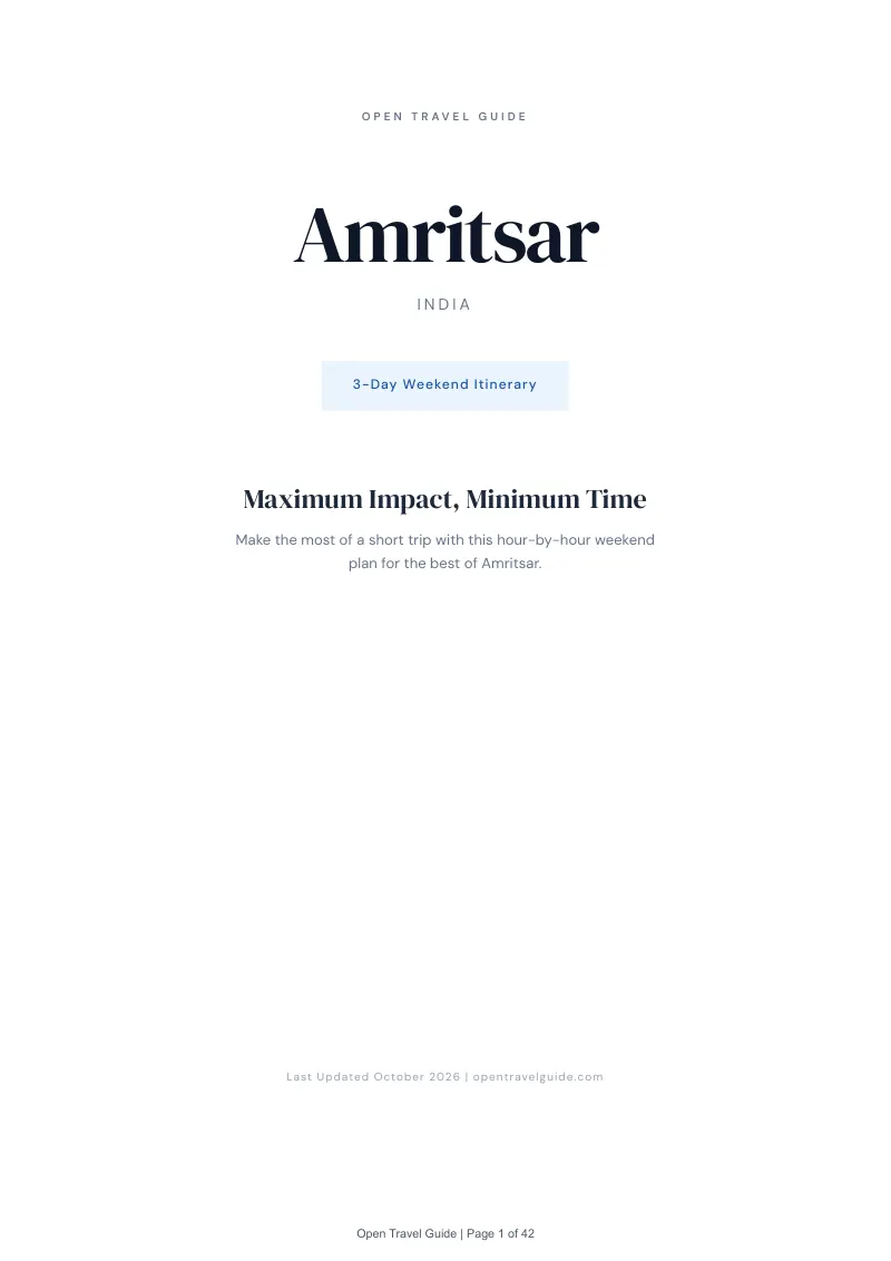 Amritsar 3-Day Weekend Itinerary: Cover