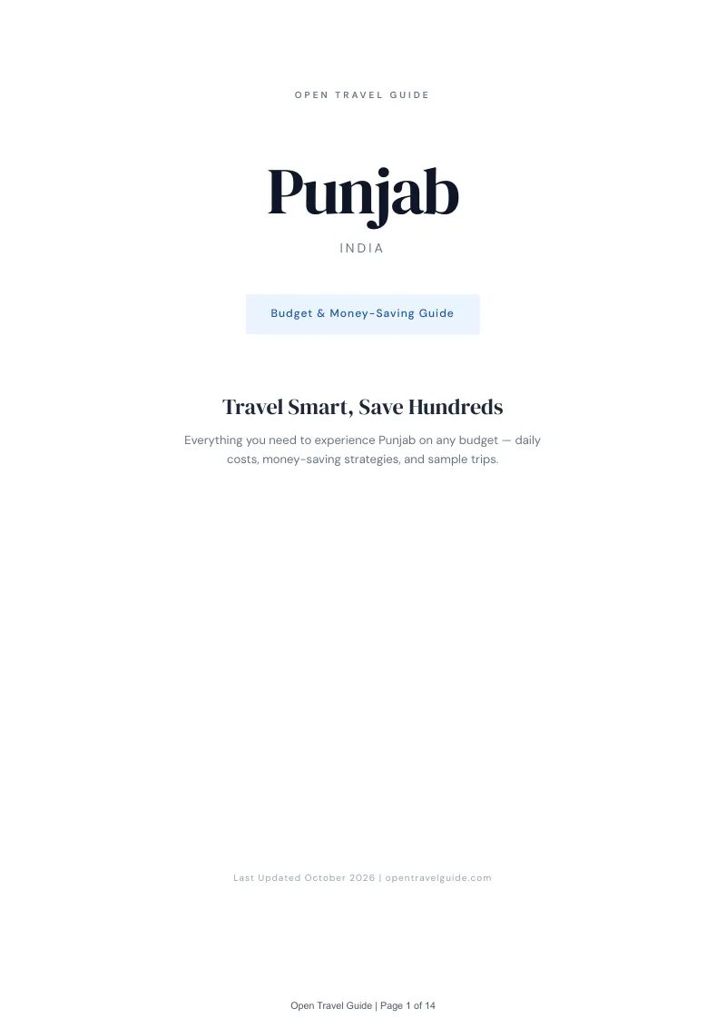 Punjab Budget & Money-Saving Guide: Cover