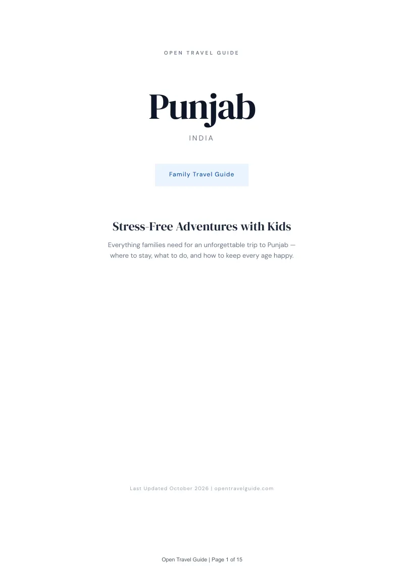 Punjab Family Travel Guide: Cover