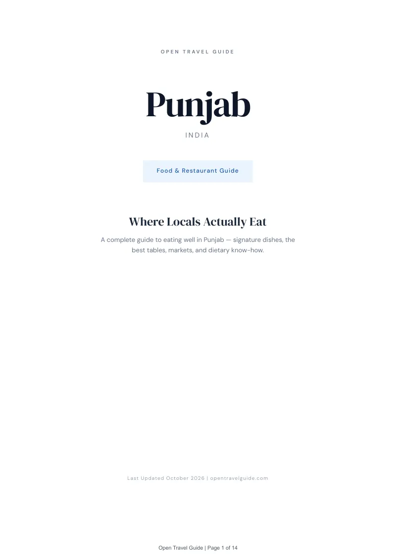 Punjab Food & Restaurant Guide: Cover