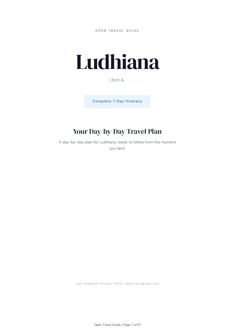 Ludhiana 7-Day Itinerary: Cover