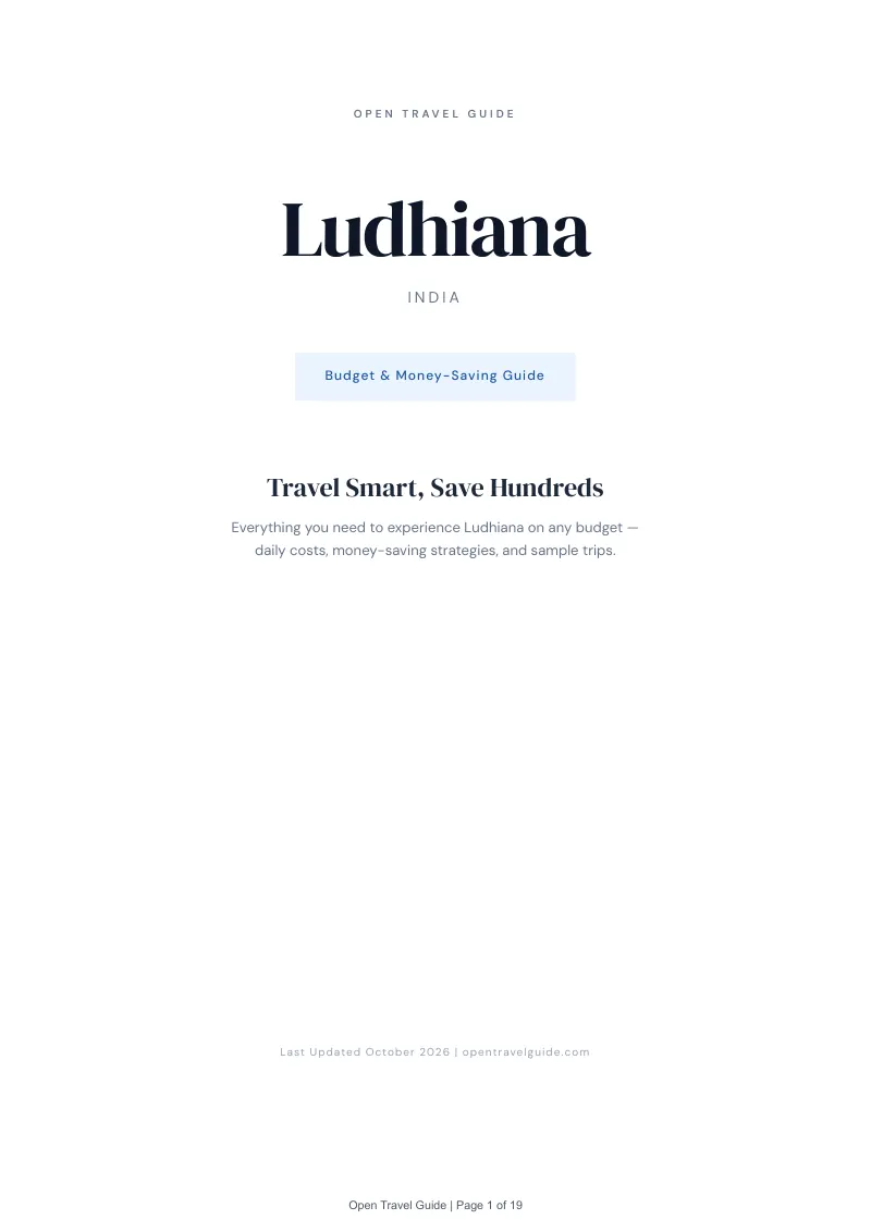 Ludhiana Budget & Money-Saving Guide: Cover