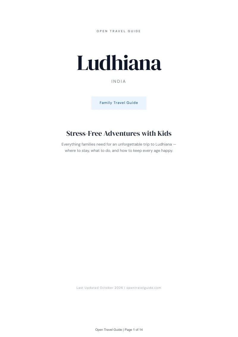 Ludhiana Family Travel Guide: Cover