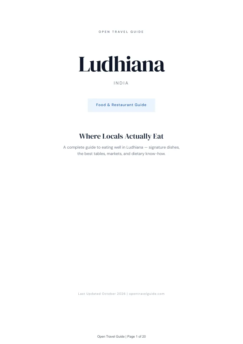 Ludhiana Food & Restaurant Guide: Cover