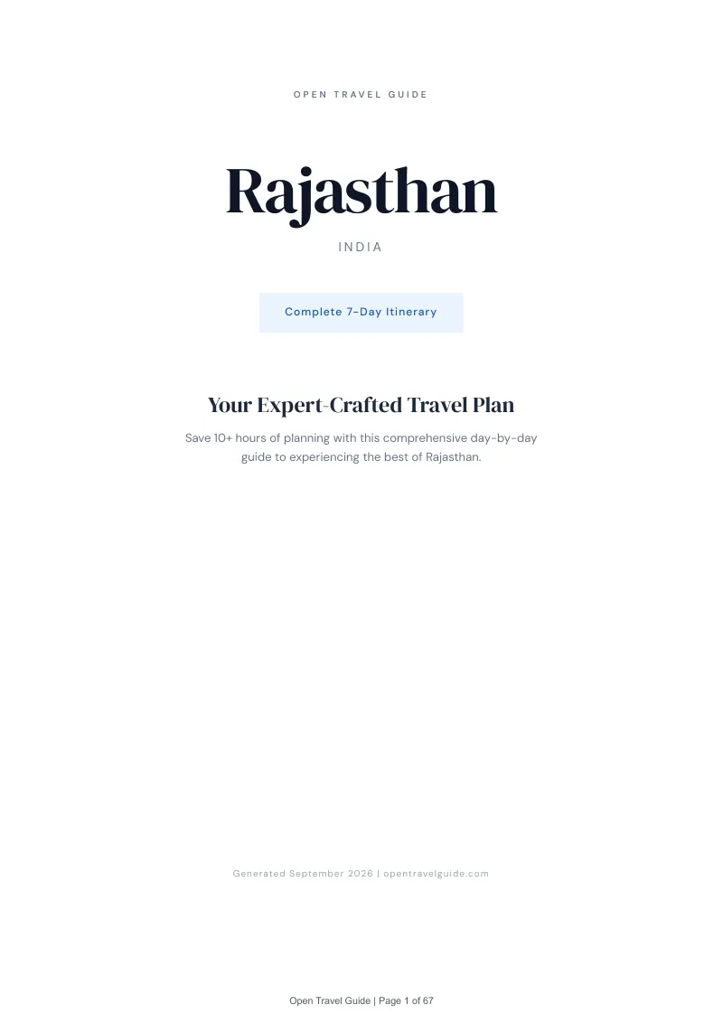 Rajasthan Complete Travel Bundle: 7-day itinerary · Cover