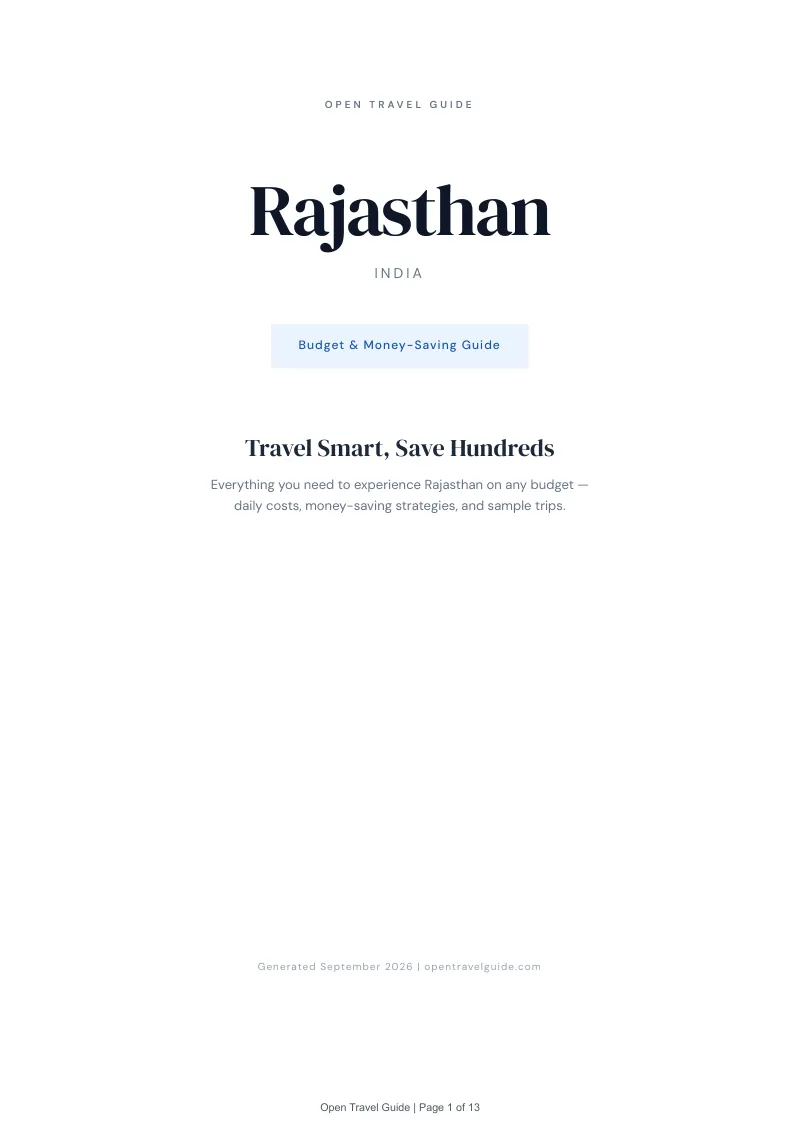 Rajasthan Complete Travel Bundle: Budget guide · Cover