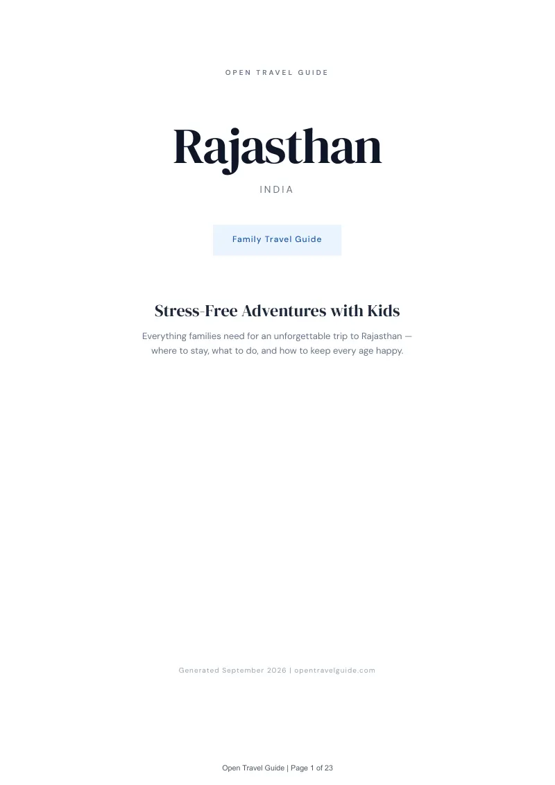 Rajasthan Complete Travel Bundle: Family guide · Cover