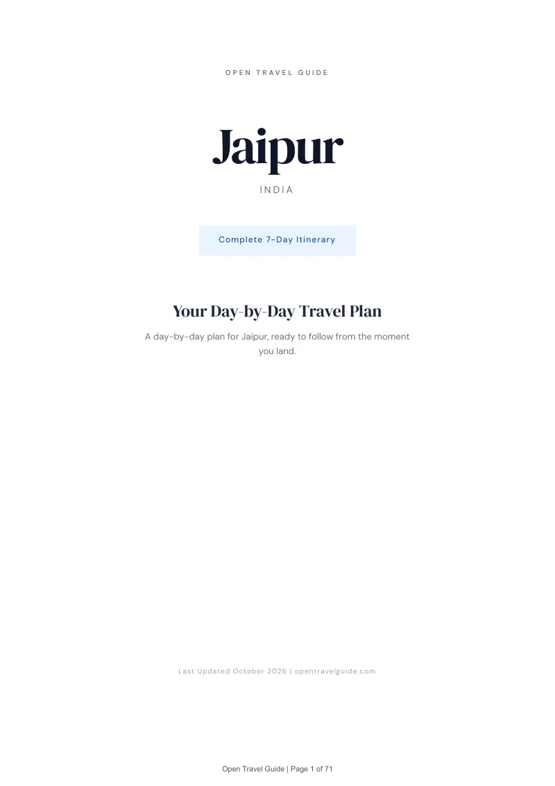 Jaipur 7-Day Itinerary: Cover