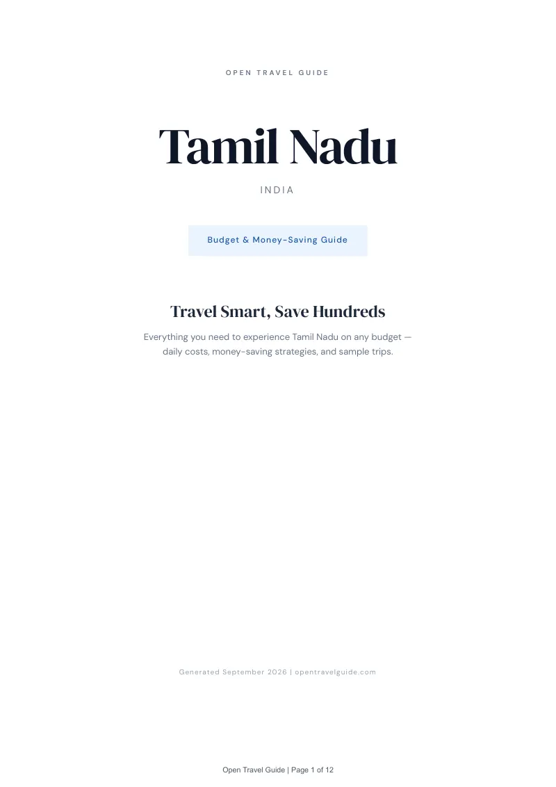 Tamil Nadu Complete Travel Bundle: Budget guide · Cover