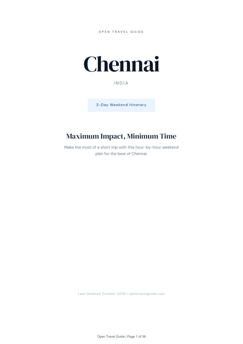 Chennai 3-Day Weekend Itinerary: Cover