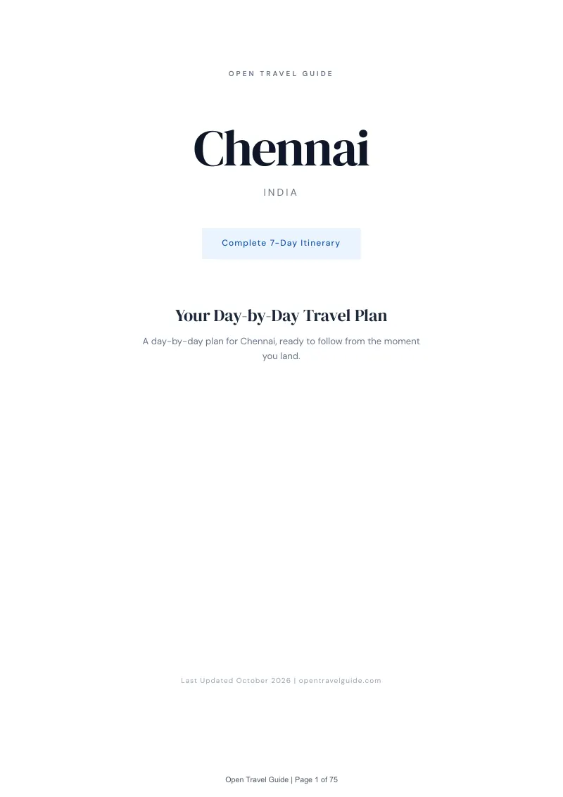 Chennai 7-Day Itinerary: Cover