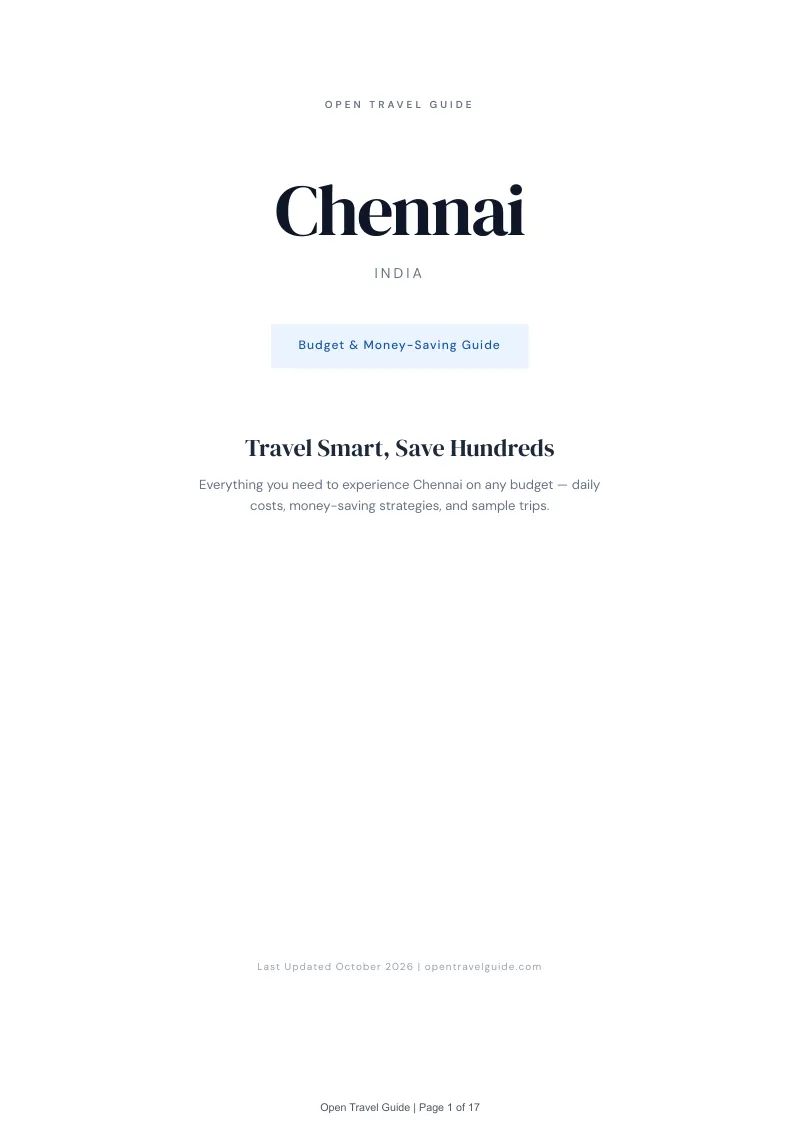 Chennai Budget & Money-Saving Guide: Cover