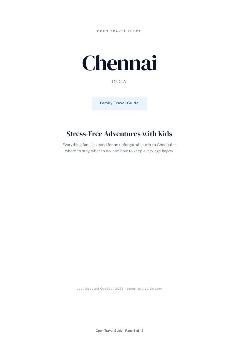 Chennai Family Travel Guide: Cover