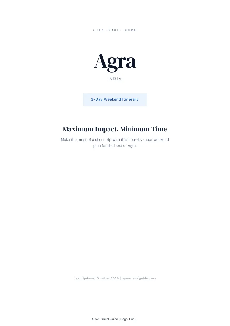 Agra 3-Day Weekend Itinerary: Cover