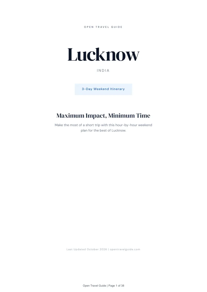 Lucknow 3-Day Weekend Itinerary: Cover