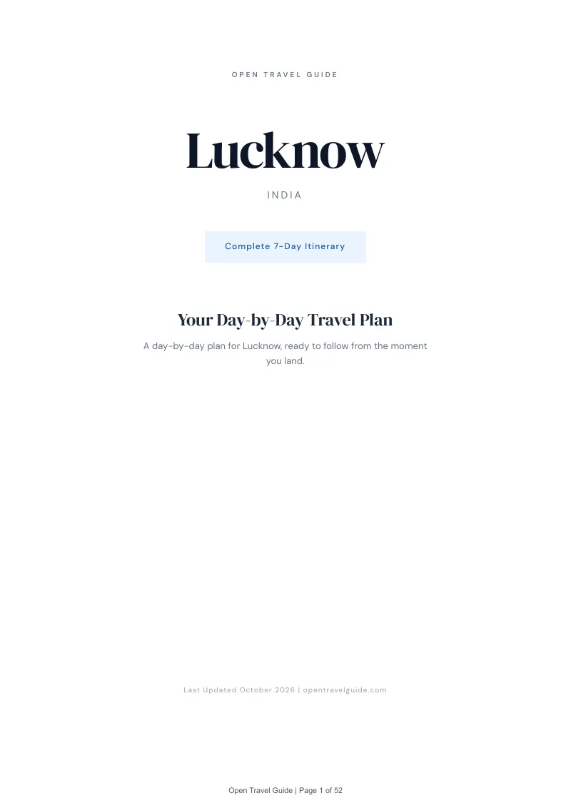Lucknow 7-Day Itinerary: Cover