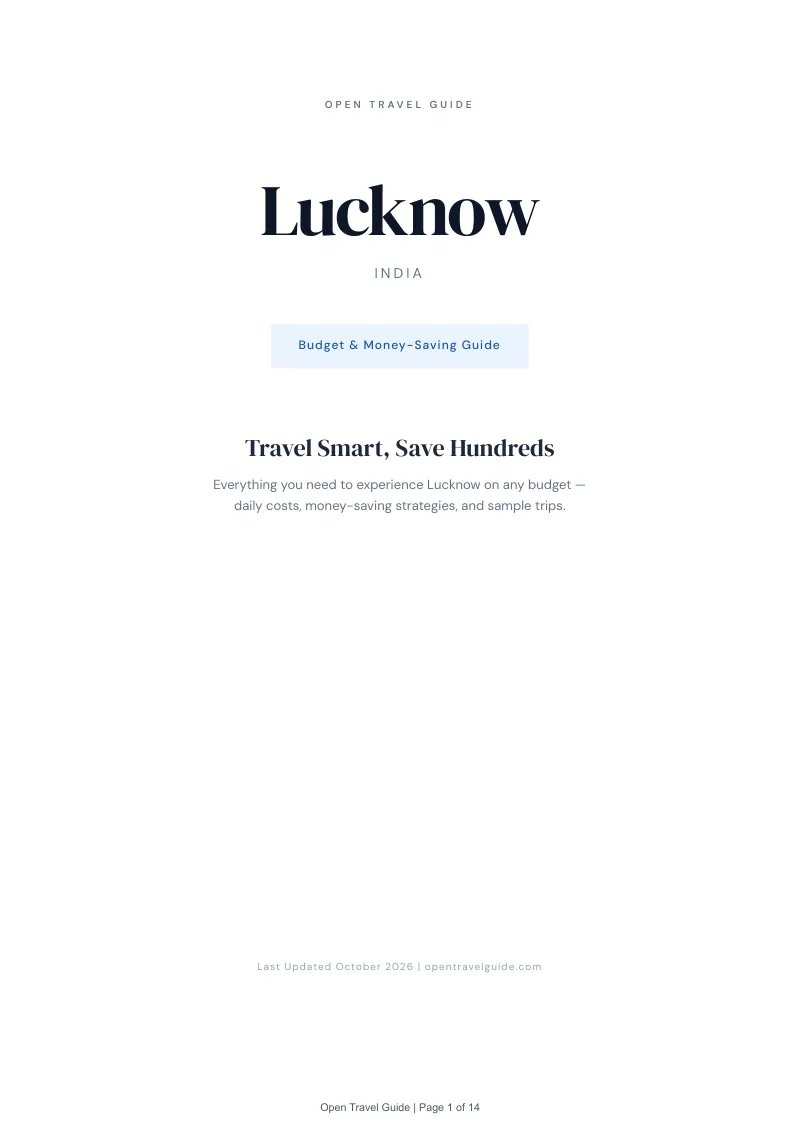 Lucknow Budget & Money-Saving Guide: Cover