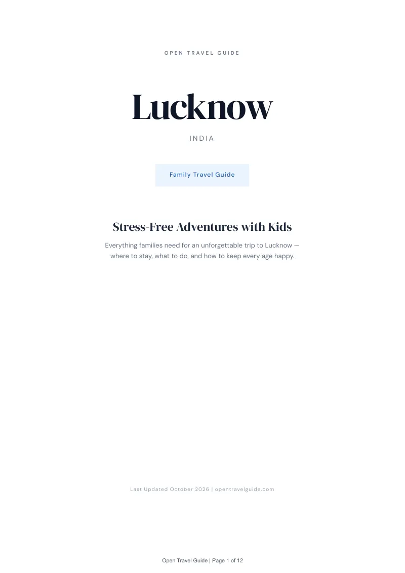 Lucknow Family Travel Guide: Cover
