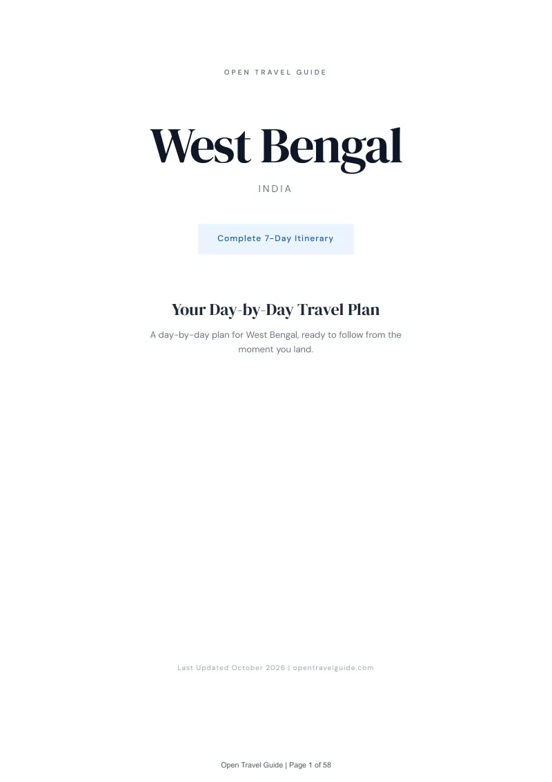 West Bengal 7-Day Itinerary: Cover