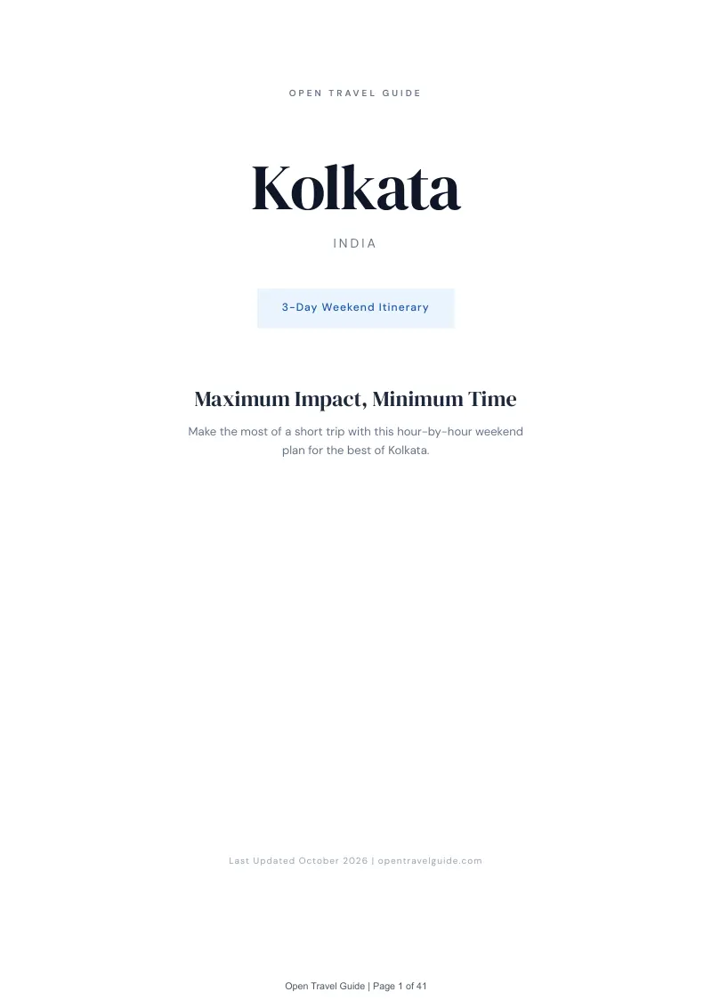 Kolkata 3-Day Weekend Itinerary: Cover