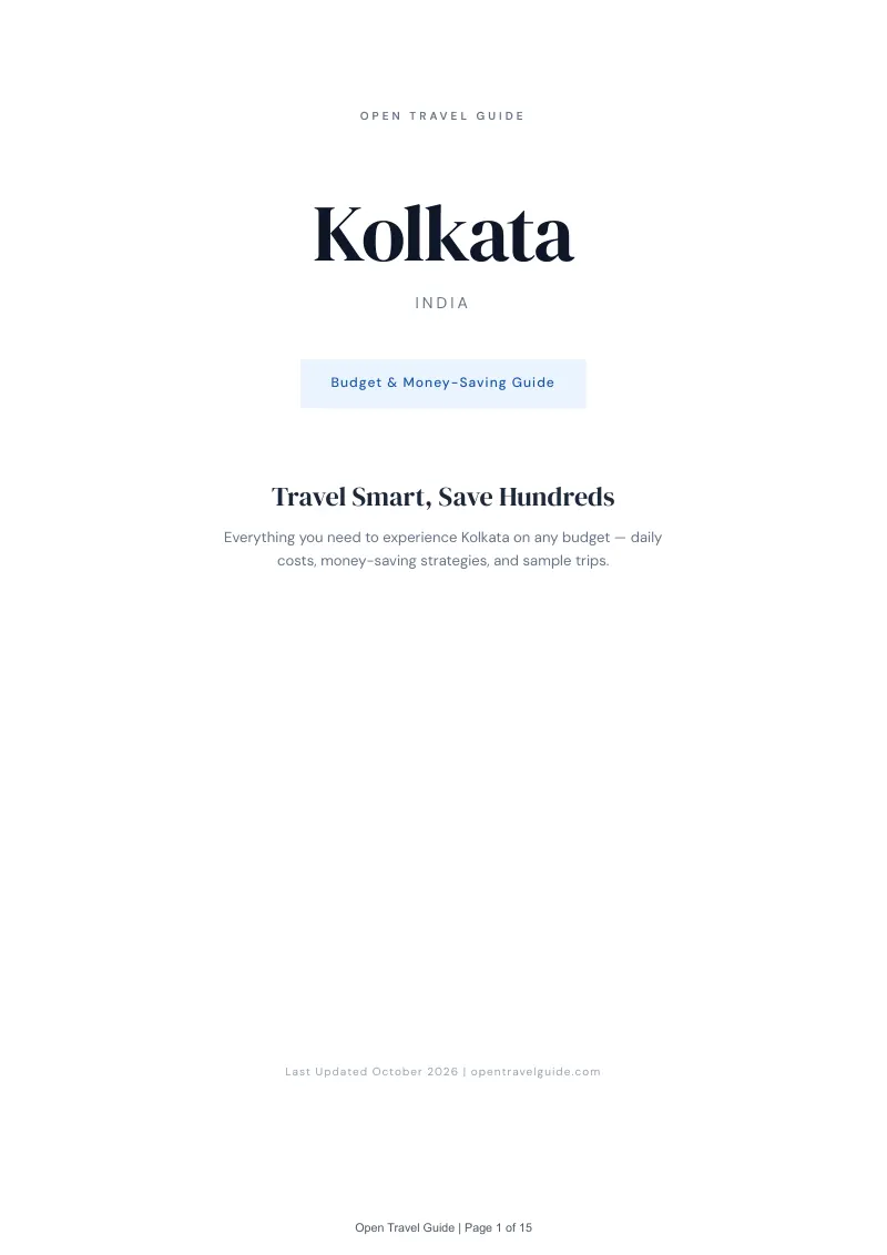 Kolkata Budget & Money-Saving Guide: Cover
