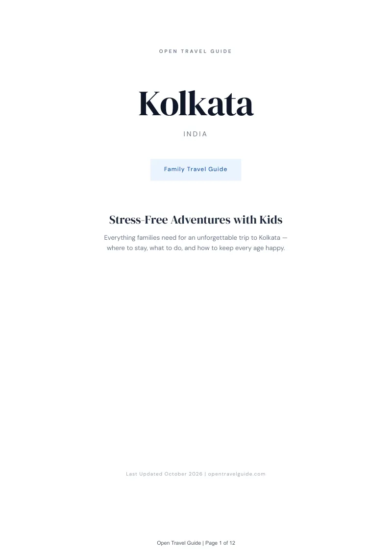 Kolkata Family Travel Guide: Cover