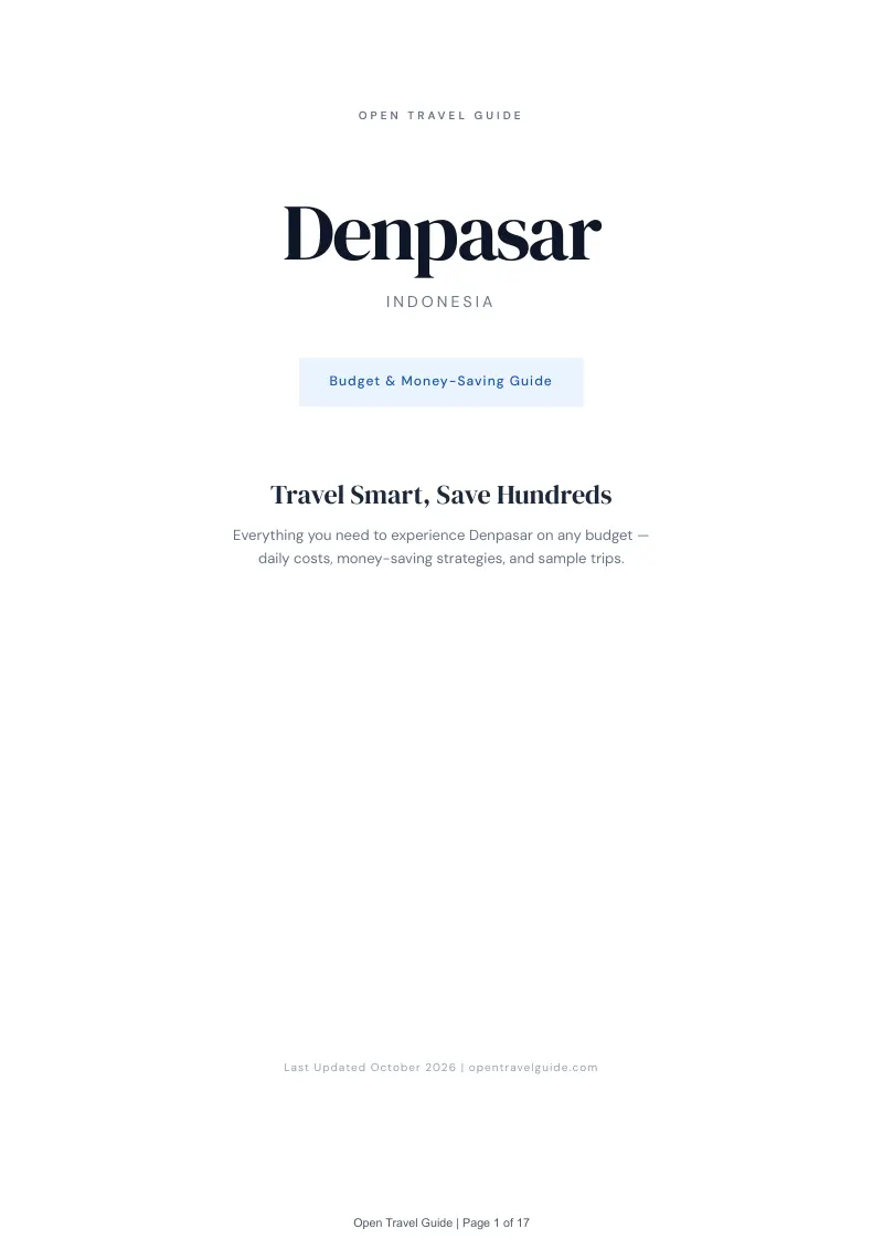 Denpasar Budget & Money-Saving Guide: Cover