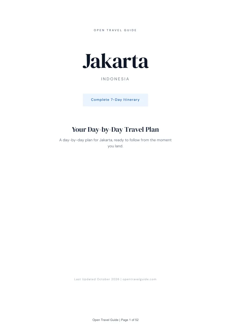 Jakarta Complete Travel Bundle: 7-day itinerary · Cover