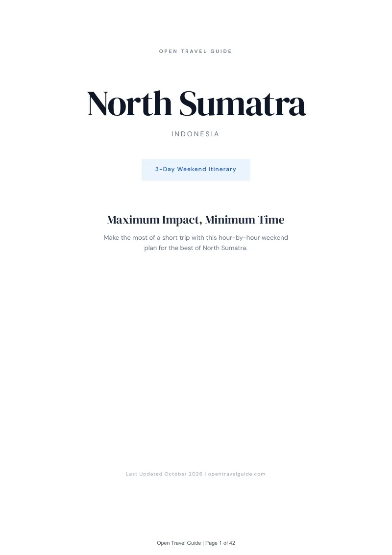North Sumatra 3-Day Weekend Itinerary: Cover