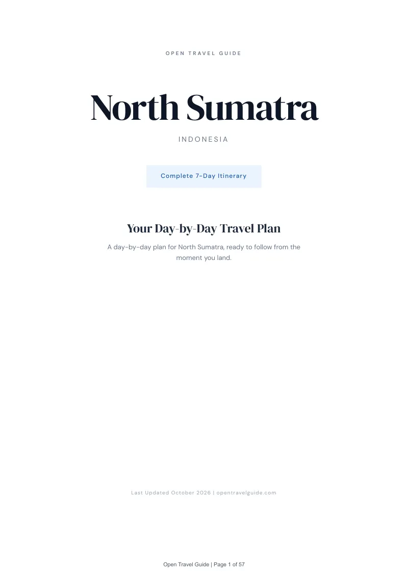 North Sumatra 7-Day Itinerary: Cover